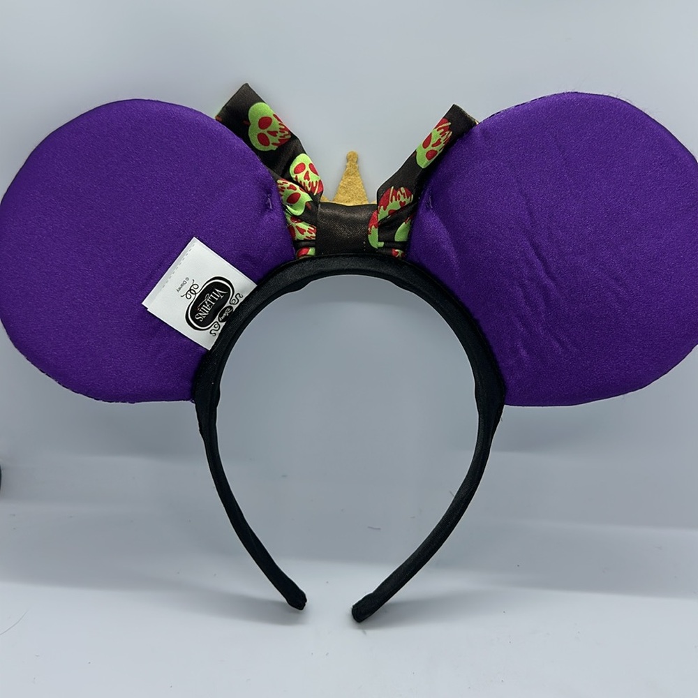 Disney villains Purple Sequin Kids Costume Headband with Gold Crown - Picture 5 of 6